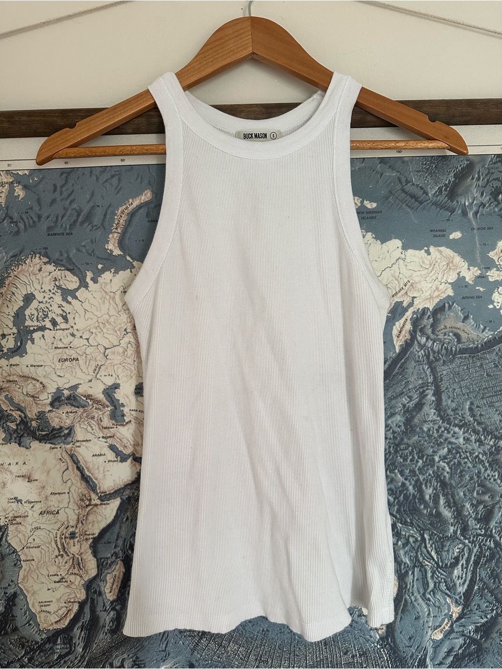 Buck Mason Surplus Rib Tank in White Size Small